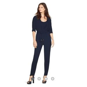 White House black market Navy Jumpsuit
